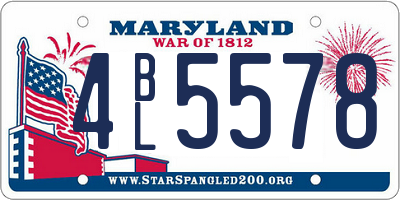 MD license plate 4BL5578