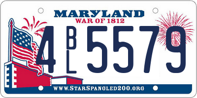 MD license plate 4BL5579