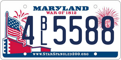MD license plate 4BL5588