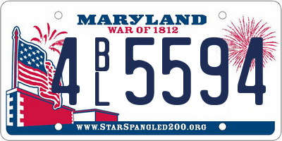 MD license plate 4BL5594