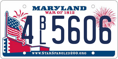 MD license plate 4BL5606