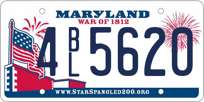 MD license plate 4BL5620