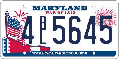 MD license plate 4BL5645
