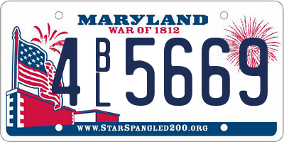 MD license plate 4BL5669