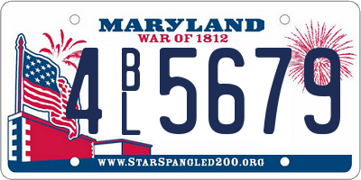 MD license plate 4BL5679