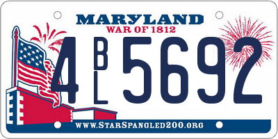 MD license plate 4BL5692