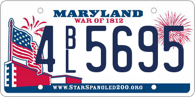 MD license plate 4BL5695