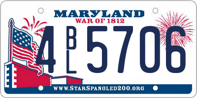 MD license plate 4BL5706