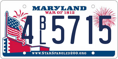 MD license plate 4BL5715