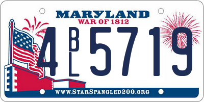 MD license plate 4BL5719
