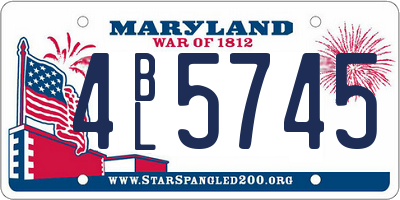 MD license plate 4BL5745