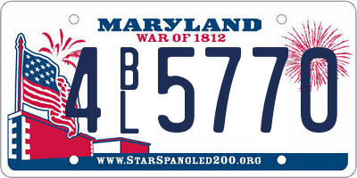 MD license plate 4BL5770