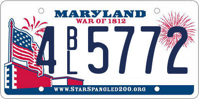 MD license plate 4BL5772