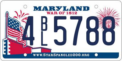 MD license plate 4BL5788