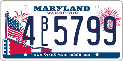 MD license plate 4BL5799