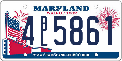 MD license plate 4BL5861
