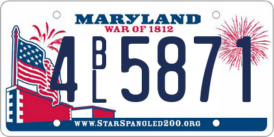 MD license plate 4BL5871