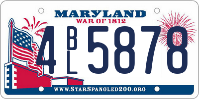 MD license plate 4BL5878