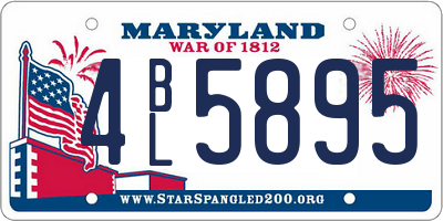 MD license plate 4BL5895