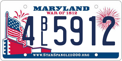 MD license plate 4BL5912