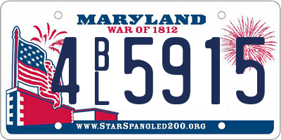MD license plate 4BL5915