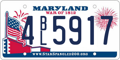MD license plate 4BL5917