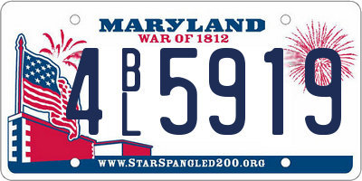 MD license plate 4BL5919