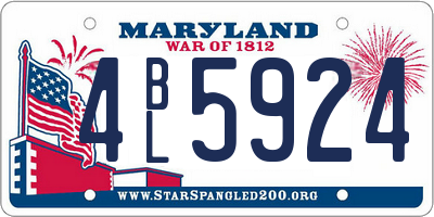 MD license plate 4BL5924
