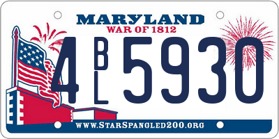 MD license plate 4BL5930