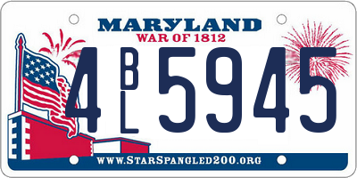 MD license plate 4BL5945
