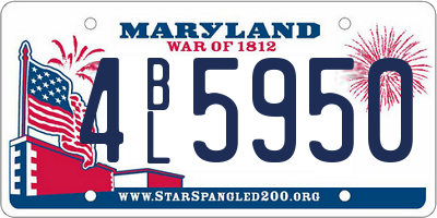 MD license plate 4BL5950
