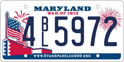 MD license plate 4BL5972