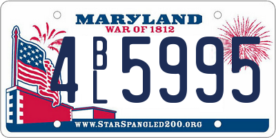 MD license plate 4BL5995