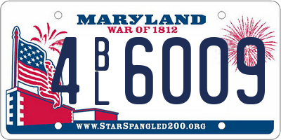 MD license plate 4BL6009