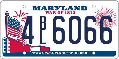 MD license plate 4BL6066