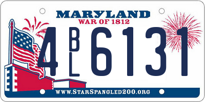 MD license plate 4BL6131