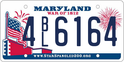 MD license plate 4BL6164