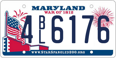 MD license plate 4BL6176