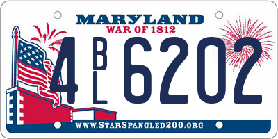 MD license plate 4BL6202
