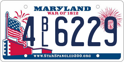 MD license plate 4BL6229
