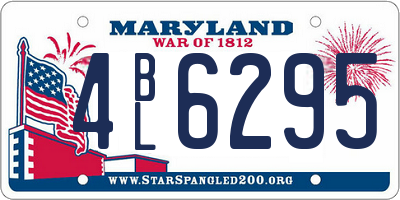 MD license plate 4BL6295