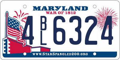 MD license plate 4BL6324