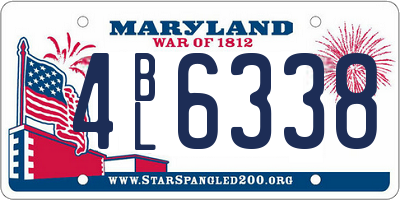 MD license plate 4BL6338
