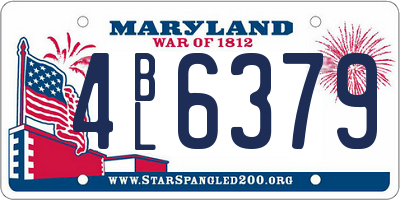 MD license plate 4BL6379