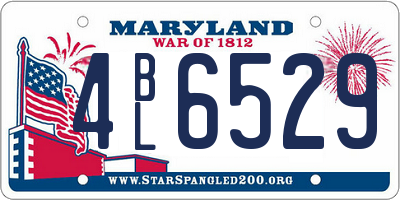 MD license plate 4BL6529