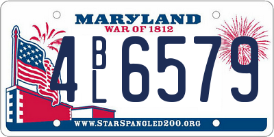 MD license plate 4BL6579