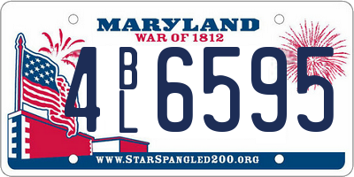 MD license plate 4BL6595