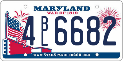MD license plate 4BL6682