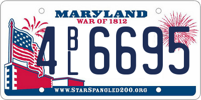 MD license plate 4BL6695