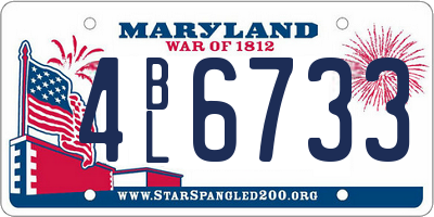 MD license plate 4BL6733